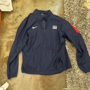 Nike Team USA Navy and Red Windbreaker